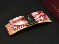 ■新品■未使用■ Salvatore Ferragamo フェラガモ ヴァラリボン 総柄 バレッタ 髪飾り ヘアアクセサリー マルチカラー AG4046ｱZのサムネイル