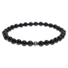 CHROME HEARTS (クロムハーツ) 6mm BEAD ビーズ ブレスレット シルバー/ブラック