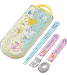 スケーター(Skater) 子供用 抗菌 トリオセット 箸 スプーン フォーク ポケットモンスター Newレトロ 日本製 TACC2AG-A [イエロー] [トリオセット]