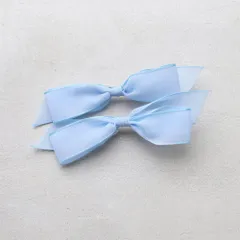 ☆ スカイブルー ☆ フリー ☆ モーニングリボンクリップ2個セット ヘアクリップ キッズ 2個セット ヘア クリップ 68412302 モーニングリボンクリップ リボン 子供 女の子 大人っぽい 卒園式 入学式 結婚式 発表会 おしゃれ かわいい オシャレ