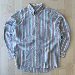 417 Authentic shirt wear ストライプ柄 コットン シャツ ネルシャツ vintage