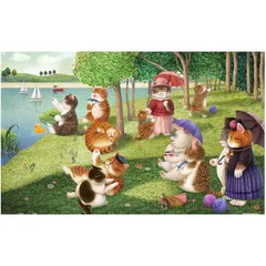 ピントー(Pintoo) 1000ピース プラ製ジグソーパズル【Nyangsongi＿ニャンコ島の日曜日の午後】(38X59cm)大人向け難しい 破片なし カチっとハマる[H3183]