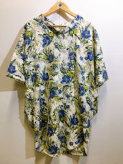 BEARDSLEY ビアズリー ロングシャツ チュニック カットソー 花柄 バックリボン トップス レディース フリーサイズ