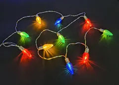 コロナ産業　レトロライト10球　室内用　電池式　電球色LED10球　クリスマスライト　イルミネーション　RET10