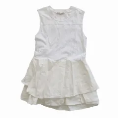 MARNI マルニ ノースリーブ フレア レイヤード ロングカットソー トップス ホワイト サイズM レディース 【中古】