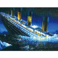 新品 クロスステッチキット ダイヤモンドの絵画 沈没した大汽船タイタニック号ダイヤモンド塗装 ダイヤモンドアート 全面貼り付けタイプ ビーズアート 5D モザイクアート ハンドメイド DIY 手芸キット 30x40 cm