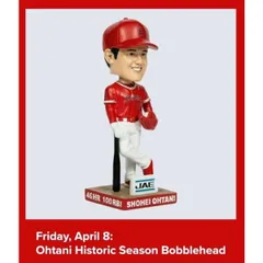 【MS】大谷翔平エンゼルス2022年4月8日球場配布 Historic Season 歴史的2021年シーズン ボブルヘッド人形 WBC