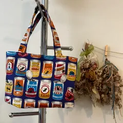 猫柄 トートバッグ  ブルー  ハンドメイド