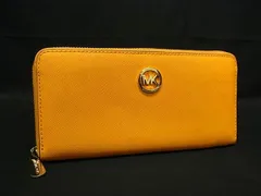 MICHAEL KORS マイケルコース レザー ラウンドファスナー 長財布 ウォレット 札入れ 小銭入れ レディース イエロー系 DJ6246