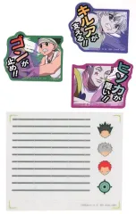 【中古】シール・ステッカー ゴン=フリークス＆キルア=ゾルディック＆ヒソカ クリアステッカー＆フレークシール(4枚組) 「一番くじ HUNTER×HUNTER GREED ISLAND」 K賞