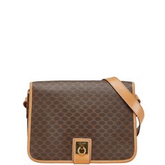 セリーヌ マカダム ブラウン PVC レザー レディース CELINE【1-0195315】