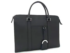■新品■未使用■ BVLGARI ブルガリ レザー ハンドバッグ ビジネスバッグ ブリーフケース 書類かばん メンズ 紳士 ブラック系 FI9159のサムネイル