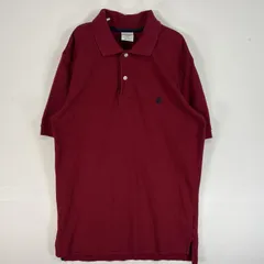 古着 90's/90年代 ブルックスブラザーズ Brooks Brothers 鹿の子 半袖 ポロシャツ ロゴ 刺繍 SLIM FIT PERFORMANCE POLO M  ワインレッド 無地 メンズ