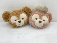 【盛岡30-0070】ダッフィー＆シェリーメイ　フェイス型クッションセット 【中古/100】