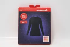 UNIQLO ユニクロ  超極暖 ウルトラウォームクルーネックT ヒートテック レディース Lサイズ ブラック 10-M010/1/TC