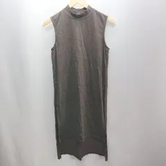 ◇ ⊂Φ BEAUTY＆YOUTH サイドスリット ノースリーブ 膝下丈 ワンピース サイズ表記なし ブラウン レディース E  【1502060011570】