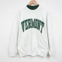 XL/古着 長袖 スウェット メンズ 90s バーモント 大きいサイズ モックネック ハイネック 薄グレー 霜降り 25jun02 中古 スエット トレーナ