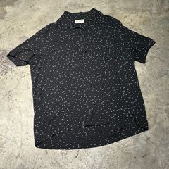 SAINT LAURENT PARIS サンローランパリ 16SS オープンカラーシャツ 半袖 ドット柄 SIZE.M 415167 エディ期　エディスリマン【表参道t】