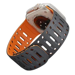 [X-it] アップルウォッチ バンド シリコン マグネット 交換ベルト スポーツバンド 防汗 49mm/46mm/45mm/44mm Series Ultra/Ultra2/10/9/8/7/6/SE/5対応 通気性 軽量 柔らかい 耐久性 手首馴染み …