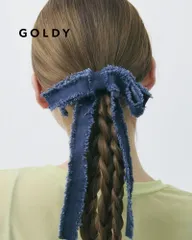 GOLDY/ゴールディ/カット オフ デニム リボン ヘアカフ/アクセサリー/6250104