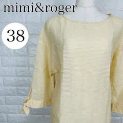 ミミアンドロジャー mimi&roger 38サイズ 袖リボンブラウス イエロー 春夏コーデ 【A1566-00】