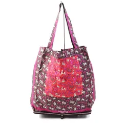 極美品◎HERMES エルメス シルキーポップ CHASSE EN INDE インドの狩猟 ショコラ プルーン ブッフルスキッパー シルク エコバッグ 箱・保存袋付き フランス製 レディースのサムネイル