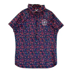 サイズ：L CALLAWAY キャロウェイ  半袖ポロシャツ 総柄 ネイビー系 [240101493953] ゴルフウェア レディース ストスト