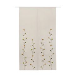 新品 春夏葉っぱ柄刺繍のれん日本式ロング暖簾ML320 (葉っぱ刺 85x150CM)