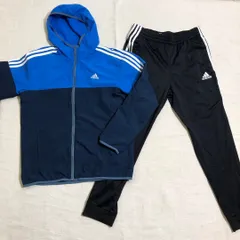 【アディダス】スポーツウェア上下セット ブルー×ブラック