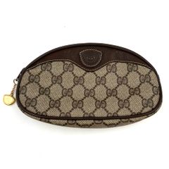 【美品】GUCCI　グッチ　ポーチ　オールドグッチ　GGスプリーム　GG柄　ヴィンテージ　G金具　メイクポーチ　小物入れ