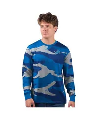 【送料無料】 スターター メンズ Tシャツ トップス Men's Gray Detroit Lions Thursday Night Gridiron Long Sleeve T-Shirt Gray