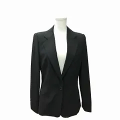ジョルジオアルマーニ GIORGIO ARMANI テラード ジャケット カジュアルジャケット ウール 無地 総裏 黒 ブラック 42 約M-Lのサムネイル