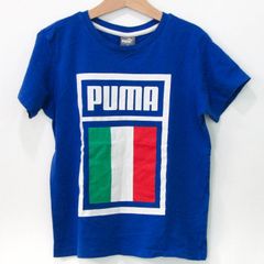 プーマ 半袖Ｔシャツ トップス イタリア国旗 スポーツウエア キッズ 男の子用 130サイズ ブルー PUMA 【中古】