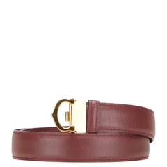 Cartier カルティエ レザー ベルト バーガンディ レディース Cartier - 美品 カルティエ マスト ドゥ カルティエ ベルト