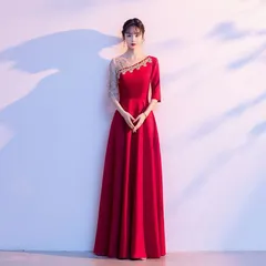 ロングドレス 演奏会 結婚式 ドレス チュール レース マキシ丈 パーティードレス フォーマル パーティドレス ピアノ 発表 二次会 ウェディング 花嫁 エレガント