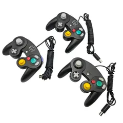 Nintendo 任天堂 GAME CUBE ゲームキューブ専用 コントローラー 3個セット (スマブラブラック×2 / 純正ブラック×1 ) 中古 送料無料 H４
