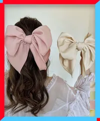新品 ビッグリボン バレッタ ヘアクリップ上品 ヘアアクセ 韓国風 リボンバレッタ簡単 蝶結び クリップ 【 送料無料 】
