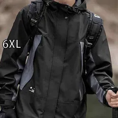 [6XL]春 コーデ メンズ  服 シンプル ファッション オシャレ 大人 かっこいい 大きいサイズ ストリート 紳士服  防水 フード付き ジャケット アウトドア アメリカン スーツ