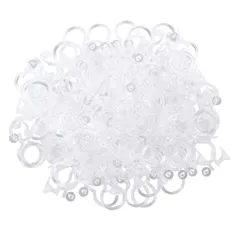 サムコス ノンホールピアス 約50ペア100個 クリア カン付き クリップ式 バネ式 樹脂製 半透明で目立ちづら イヤリングパーツ 耳穴なし ノンホールコンバーター アクセサリーパーツ 手作り DIY用 ブランド: サムコス