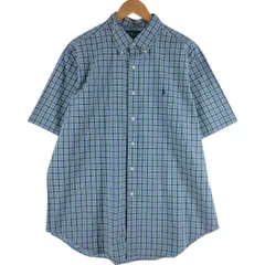 古着 ラルフローレン Ralph Lauren CLASSIC FIT 半袖 ボタンダウン チェックシャツ メンズXL相当/eaa539493