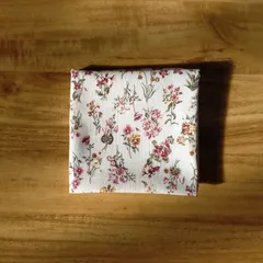 𑁍𓏸𓈒プリンセスフラワー ハンカチ ホワイト𑁍𓏸𓈒ダブルガーゼ