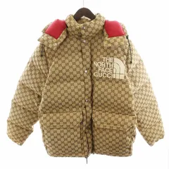 グッチ GUCCI × THE NORTHFACE ザノースフェイス GG柄 ダウンジャケット フード アウター M ベージュ 670766 Z8APX /AN33 ☆AA★のサムネイル