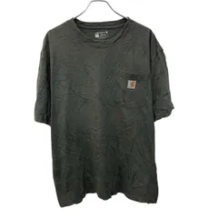 carhartt 半袖 ロゴTシャツ L グリーン プルオーバー ポケット付き ストリート カーハート 古着卸 アメリカ仕入 a705-5643