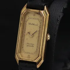 美品 稼動品 ウォルサム レディース腕時計 12K金張り ゴールド 黒文字盤 Yahoo!オークション -「ウォルサム 腕時計 金」の落札相場・落札価格