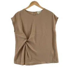 美品 UNITED ARROWS ユナイテッドアローズ 無地 春夏 SS ブラウス ポリエステル ブラウン レディース【古着】【中古】【送料無料】