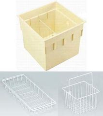 【カゴ付き2点セット】城東テクノ 床下点検口用収納庫（深型）と専用かごセット
