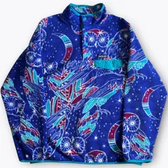 【極美品】patagonia シンチラ スナップT フリース フクロウ柄 2000000019536