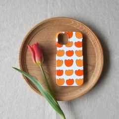 「 tulip（ red & orange ）」＜ホワイトケース＞【 側表面印刷 iPhoneケース 】