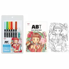 トンボ ABT6色イラストセット Summer 芦屋マキ AB-T6CSMQAのサムネイル