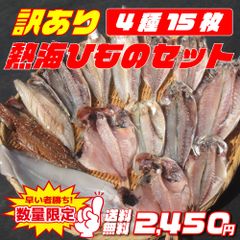 【10セット限定】訳あり 熱海 干物セット 4種15枚 自宅用 詰め合わせ 干物 おかず 真あじ干し さば塩干し あじしょう油干し さんましょう油干し 真いか一夜干し きんめ鯛干し えぼ鯛 かます さばしょう油干し
